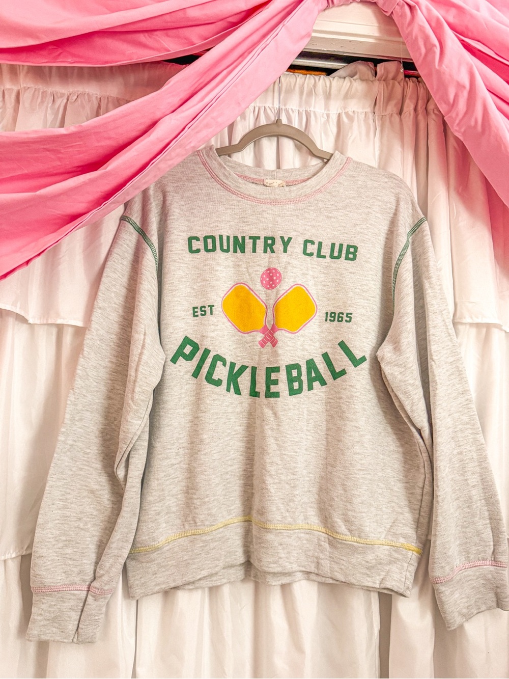 Boutique Country Club Pickleball Sweatshirt size m